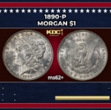 1890-p Morgan Dollar $1 Grades ms62+