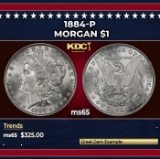 1884-p Morgan Dollar $1 Grades ms65