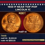 1933-p Lincoln Cent Near Top Pop 1c ms67 rd SEGS