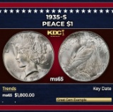 1935-s Peace Dollar $1 ms65 SEGS
