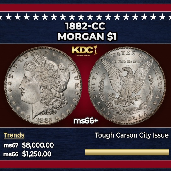 1882-cc Morgan Dollar $1 ms66+ SEGS