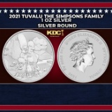 2021 Tuvalu The Simpsons Family - 1 oz Silver Round Round