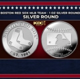 Boston Red Sox MLB Team - 1 oz Silver Round Round