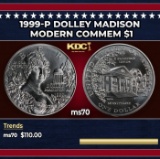 1999-p Dolley Madison Modern Commem Dollar $1 ms70 SEGS