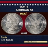 1881-s Morgan Dollar $1 Grades ms65