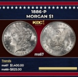 1886-p Morgan Dollar $1 ms67 SEGS