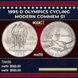 1995-d Olympics Cycling Modern Commem Dollar $1 ms70 SEGS