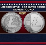 Litecoin Style - 1 oz Silver Round Round