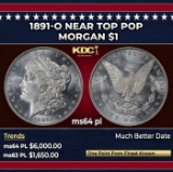 1891-o Morgan Dollar Near Top Pop $1 ms64 pl SEGS