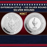 Ehtereum Style - 1 oz Silver Round Round