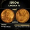 1910-s Lincoln Cent 1c Grades ms65 rd