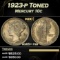 1923-p Mercury Dime Toned 10c Grades ms65+ fsb