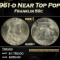 1961-d Franklin Half Dollar Near Top Pop 50c ms66+ SEGS