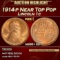 1914-p Lincoln Cent Near Top Pop 1c ms66+ rd SEGS