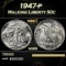 1947-p Walking Liberty Half Dollar 50c Grades ms66