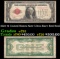 1928 $1 United States Note Ultra Rare Red Seal Grades vf+