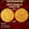 1873 Open 3 Gold Liberty Half Eagle $5 ms62 USCG