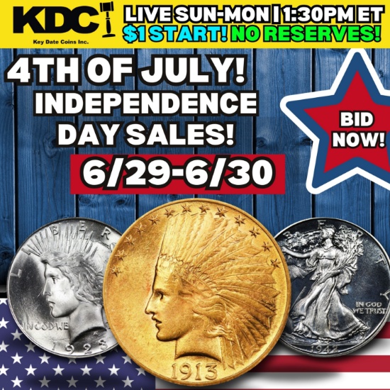 July Independence Day Sales Rare Coin Auction 25MA