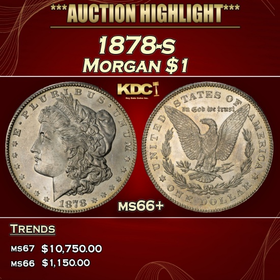 1878-s Morgan Dollar $1 ms66+ SEGS