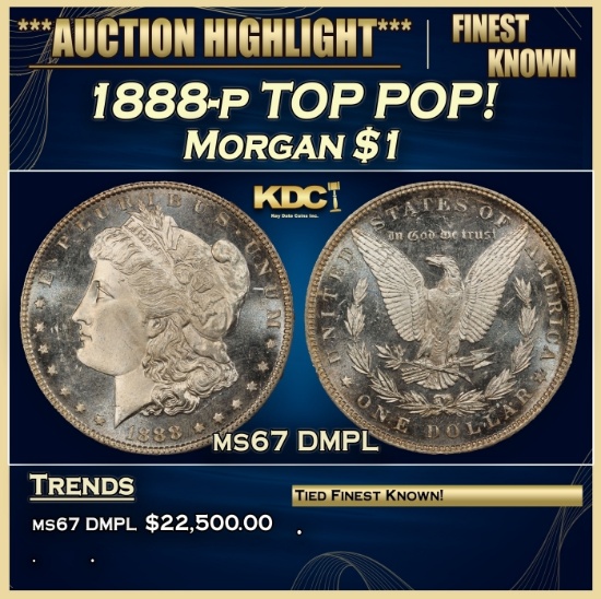 1888-p Morgan Dollar TOP POP! $1 ms67 DMPL SEGS