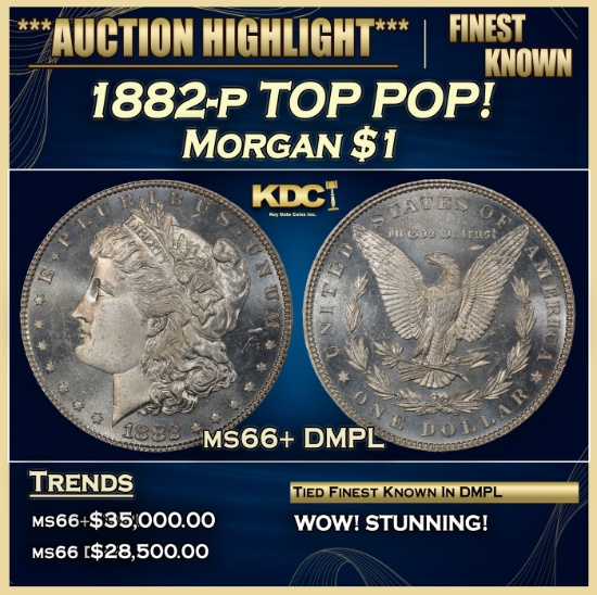 1882-p Morgan Dollar TOP POP! $1 ms66+ DMPL SEGS