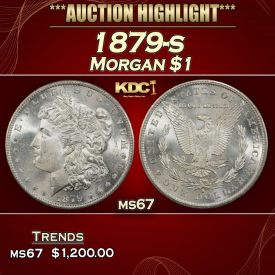 1879-s Morgan Dollar $1 ms67 SEGS