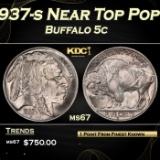 1937-s Buffalo Nickel Near Top Pop 5c ms67 SEGS