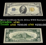 1934A $10 Silver Certificate North Africa WWII Emergency Currency Grades xf