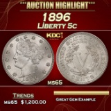 1896 Liberty Nickel 5c ms65 SEGS