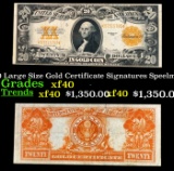 1922 $20 Large Size Gold Certificate Grades xf Signatures Speelman/White