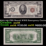 1934A $20 FRN Hawaii WWII Emergency Currency Grades Choice AU/BU Slider