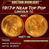 1917-p Lincoln Cent Near Top Pop 1c ms67+ rd SEGS