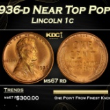 1936-d Lincoln Cent Near Top Pop 1c ms67 rd SEGS