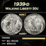 1939-d Walking Liberty Half Dollar 50c ms66+ SEGS