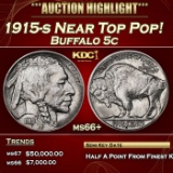 1915-s Buffalo Nickel Near Top Pop! 5c ms66+ SEGS