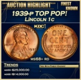 1939-p Lincoln Cent TOP POP! 1c ms68+ rd SEGS