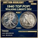 1940 Proof Walking Liberty Half Dollar TOP POP! 50c pr68+ SEGS