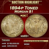 1894-p Morgan Dollar Toned $1 ms65+ SEGS
