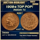 1908-s Indian Cent TOP POP! 1c ms67 rd SEGS