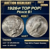 1926-p Peace Dollar TOP POP! $1 ms67 SEGS