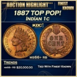 1887 Indian Cent TOP POP! 1c ms66+ rb SEGS