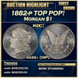 1882-p Morgan Dollar TOP POP! $1 ms66+ DMPL SEGS