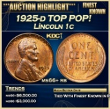 1925-d Lincoln Cent TOP POP! 1c ms66+ rb SEGS
