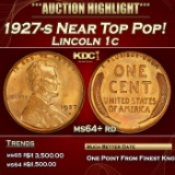 1927-s Lincoln Cent Near Top Pop! 1c ms64+ rd SEGS