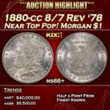 1880-cc 8/7 Rev '78 Morgan Dollar Near Top Pop $1 ms66+ SEGS