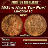 1931-s Lincoln Cent Near Top Pop! 1c ms66 rd SEGS