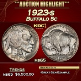 1923-s Buffalo Nickel 5c ms65 SEGS