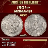1901-p Morgan Dollar $1 Grades ms60