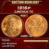 1916-p Lincoln Cent 1c ms66+ rd SEGS