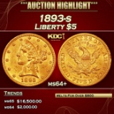 1893-s Gold Liberty Half Eagle $5 ms64+ SEGS